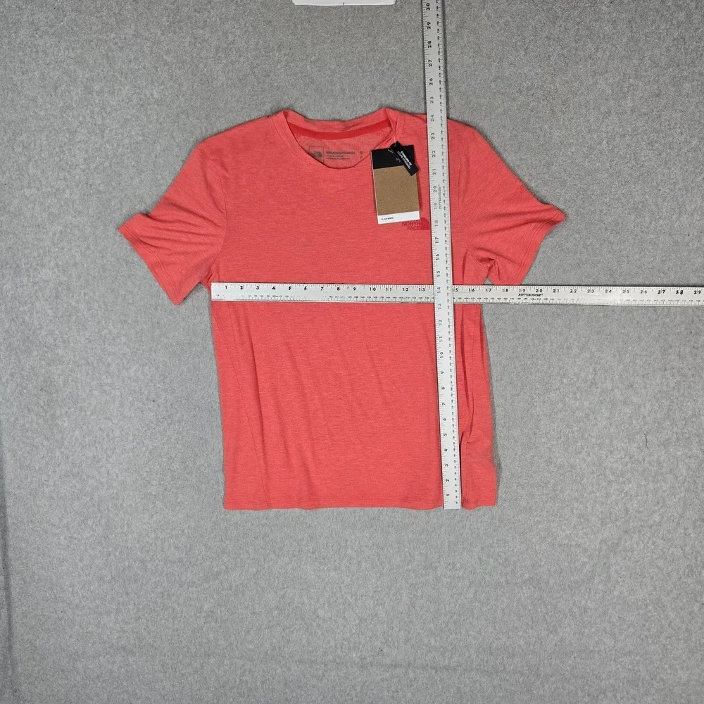 The North Face Women Shirt S Coral W Wander S/S Crew Neck Pullover Short Sleeve